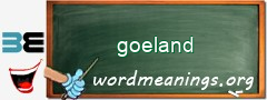 WordMeaning blackboard for goeland